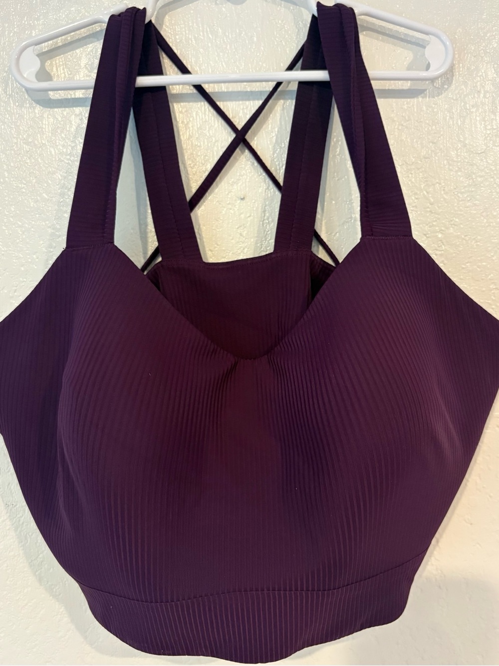 lululemon athletica Like a Cloud Cross-Back Sports Bra Top — Deep Plum